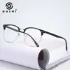 Gafas de media montura estilo halcón anti-luz azul de moda transfronterizas para hombres y mujeres gafas planas para mujeres en línea explosiones rojas retro al por mayor