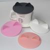 A2473 Tapa de taza redonda de silicona con orejas de gato