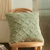 Cojín de Felpa Estilo Nórdico Ins Cojín Decorativo para Sofá Cojín de Respaldo para Sala de Estar Cama Funda de Cojín Estilo Blanco Crema Sin Relleno