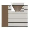 Panel de Pared Rejilla de Madera-Plástico Coextruido ASA 201mm Anticorrosión Impermeable Panel de Pared Exterior Rayas en Relieve Decoración de Pared de Fondo para Exteriores