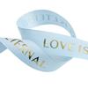 Cinta de Raso Personalizada de 2.5cm con Estampado en Caliente Love Embalaje para Boda Embalaje para Regalo Navidad Día de Año Nuevo