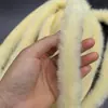 Acabamento de pele sintética imitação de vison, acabamento de pele artificial, acessórios de vestuário, franja, renda Hanfu, acabamento de pele, acabamento de pele de coelho branco, acabamento de chapéu