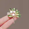 Broche com Acabamento de Luxo, Estilo Nicho e Simples, Alfinete de Roupa, Acessório de Pérola para Terno, Broche