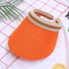 Sombrero de paja de copa vacía sombrero de sol de verano diadema deportiva ocio sombrero de sol viaje a la playa sombrero fresco puede ser moda para padres e hijos