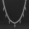Collar con remaches geométricos para mujer, estilo hip hop punk frío, personalidad europea y americana, diseño de cadena de clavícula de celebridades de Internet que combina con todo.
