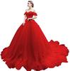Falda de Tul Voluminosa Estilo Nuevo 2026 Europea y Americana con Cola Larga, Dobladillo Grande de Falda Vestido de Novia, Performance de Banquete, Examen de Arte, Vestido de Performance en Solitario