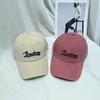 Gorra de béisbol bordada con letras tridimensionales de moda coreana para hombre y mujer, gorra informal de primavera y verano, suave y combinable, parasol.