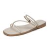 Sandalias planas de verano para mujer, estilo hada romana, cómodas, informales, suaves y con tacón plano, para usar en el exterior, 2024