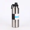 Tetera Espaciosa de Gran Capacidad con Hebilla de Fitness, Botella de Agua Deportiva, Taza Termo Portátil Doméstica de Doble Capa con Aislamiento al Vacío