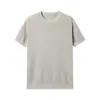 Camiseta de Manga Corta Lyocell Tencel para Hombre con Diseño Texturizado, Corte Holgado Casual, Camiseta de Punto Cuello Redondo, Capa Base