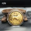 Monedas de Oro Zodiacales Propicias para el Año Nuevo Adornos de los Doce Animales del Zodiaco Monedas Conmemorativas de Animales Medallas Suministro para Transmisiones en Vivo Souvenirs de Dominio Privado