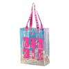 Bolsa de PVC con láser, embalaje periférico para compras, regalo de exhibición, bolsa de recuerdo transparente, bolso de mano de PVC con logotipo personalizado