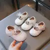 Zapatos de Cuero Suave para Niñas con Lazo, Zapatos Brillantes de Princesa, Zapatos de Cuero para Niños Estilo Primavera y Otoño para Bebés y Niños Pequeños de 1 a 3 Años