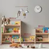 Estante Infantil de Chão Porta Livros Ilustrados Quarto Infantil Estante de Leitura Doméstica Prateleira de Armazenamento para Bebê Estante Pequena Simples de Madeira Maciça