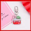 Pingente de Placa de Texto Acrílico de Dupla Face de Natal Fofo Árvore de Natal Papai Noel Pingente de Bolsa Chaveiro Pequeno Presente
