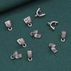 Plata Esterlina S925 Negro Tinta Carácter Feliz Hebilla Clip Accesorios Vintage Artesanía Antigua DIY Hecho a Mano Material con Cuentas Joyería