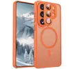 Funda para Teléfono Móvil Samsung S26 al por Mayor, Textura Similar a la Piel Protección de Lente Succión Magnética Funda para Teléfono Móvil Samsung A57 A37