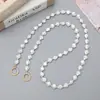 Joyería Zhuzui Nueva Cadena Cruzada de Perlas ABS Hecha a Mano con Cuentas Cadena para Teléfono Móvil Correa para Teléfono Móvil Cadena de Bolso de Hombro