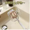 Funda linda para cepillo de dientes de gatito, diseño de caricatura, soporte de cepillo de dientes elegante, set de cepillo de dientes de viaje portátil, clip de plástico a prueba de polvo