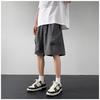 Pantalones cortos cargo de calle alta para hombre, verano, delgados, casuales, de secado rápido, pantalones de 5 puntos, holgados, rectos, versátiles, estilo Hong Kong, pantalones cortos de longitud media