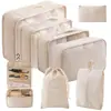 Conjunto de Bolsas de Armazenamento para Viagem Transfronteiriça com Sete ou Oito Peças, Bolsa de Armazenamento para Viagem de Negócios, Bolsa de Armazenamento de Grande Capacidade, Conjunto de Armazenamento à Prova d'Água