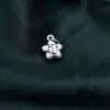 Colgante Pequeña Estrella de la Suerte Plata Pura S990 Estilo Chino Retro Estrella de Cinco Puntas Colgante DIY Pulsera para Bebé Accesorios de Plata