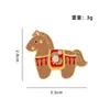 Insignia de Caballo del Zodíaco 2026 Animal Lindo Año de Nacimiento Pequeño Regalo Adorno Accesorio para Ropa Broche del Año del Caballo Regalo