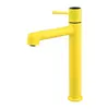 Grifo blanco leche baño gabinete de baño lavabo caliente y frío giratorio doméstico simple grifo de encimera de cobre