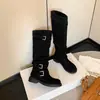 Botas de caballero~Colección otoño/invierno 2026, botines de gamuza de uso bidireccional con tacón de bloque, estilo western casual, hebilla de cinturón
