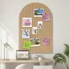 Quadro de Avisos de Feltro em Forma de Arco Placa Acústica Autoadesiva Quadro de Recados para Escritório Sala de Aula