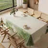 Nova toalha de mesa de fio estilo chinês nacional, à prova d'água, à prova de óleo, lavável, quadrada, tapete de mesa de jantar espessado, toalha de mesa de chá estilo lótus Zen