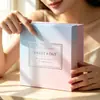 Caja de Regalo Morado Perlado Gradual Qili Cartón Blanco Engrosado Sensación de Alta Gama Caja de Regalo para Cosméticos Caja para Souvenirs
