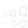 Pingente de Liga com Design Geométrico Irregular Plissado Metálico Oco, Kit de Material para Brinco e Pingente de Colar Feito à Mão