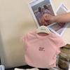 Traje de Verano para Niñas 2025 Nuevo Estilo Bebé Camiseta Pantalones Anti-Mosquitos para Niños Nueve Puntos
