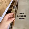 Pincel para Iluminador de Pelo de Esquilo para Sombras de Olhos Pincel de Fixação Cabeça Plana Formato de Amêndoa Aplicação de Pó Parcial Base para Esfumar Pincel de Maquiagem Cangzhou