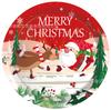 Mm125 Árbol de Navidad Viejo Fiesta de Año Nuevo Vajilla 8 Personas Juego de 4 Piezas Plato de Papel Vaso de Papel Tisú