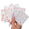 Zhengxiang comercio exterior transfronterizo japonés y coreano pegatinas de uñas relieve pegamento suave 5D sirena medusa doradas pegatinas de uñas al por mayor personalizadas
