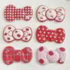 Nuevos Accesorios de Lazo Grande Rojo Lindo DIY Tocado Pasador Lazo de Puntos Decoración para Funda de Teléfono Móvil