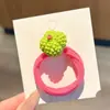 Elásticos de Cabelo Coloridos de Frutas para Crianças Que Não Danificam o Cabelo, Alta Elasticidade, Elásticos de Cabelo Duráveis, Anéis de Cabelo para Rabo de Cavalo Alto, Cordas de Cabelo para Meninas