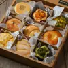 Picnic Estilo Campamento de Salida de Primavera Cajas de Postre de Nueve Cuadrículas Caja de Empaque de Frutas Caja de Empaque para Pasteles Mousse 9 Cuadrículas