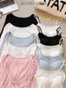 Conjunto de Dos Piezas Camisola de Encaje Patchwork Estilo Deseo Puro Camiseta de Manga Larga con Cuello en V Profundo Top Corto Ruched Estilo Hot Girl Ajustado