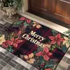 Alfombra de Navidad transfronteriza personalizable absorbente antideslizante resistente a la suciedad felpudo para puerta de entrada alfombra de suelo de Navidad venta al por mayor