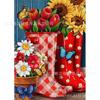 Amazon caliente nuevo pintura de diamante 5D botas de mezclilla western flor diamante redondo completo diamante completo diy pintura decorativa fabricantes al por mayor