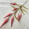 Cabezas de Caña Flocadas de Plástico Estilo Francés, Flores Artificiales para Ventana de Hotel y Boda, Flores Artificiales para Salón de Bodas Estilo Nórdico Ins