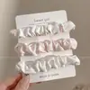 Scrunchie retrô com estampa de leopardo cor de café para outono, estilo coreano, moderno, versátil, elástico durável para rabos de cavalo e acessórios de cabelo
