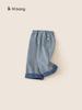 Ropa para Niños Youbao Pantalones de Pierna Recta Versátiles Pantalones de Pierna Ancha para Niñas Invierno Engrosado con Forro Polar Jeans para Niños Pequeños