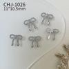 Nuevos Accesorios para Uñas de Aleación con Forma de Lazo, Simples y Versátiles, Pequeñas Decoraciones de Uñas Portátiles Estilo Chanel para DIY, Venta al por Mayor