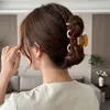 Pinza para el pelo de estrella con garra y estampado de leopardo estilo retro, dulce y fresca, para recogidos, pinza de acetato de gato y tiburón, accesorio de pelo elegante en forma de corazón