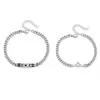 Pulsera de Pareja Runxin Nueva Princesa y Caballero Sencilla Versátil para Hombres y Mujeres Memorial de Amor a Larga Distancia Regalo del Festival Tanabata