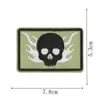 Conjunto de Patches de Tecido Bordados Estilo Caveira Guerreira, Patches Decorativos DIY para Roupas, Sapatos, Chapéus, Bolsas, Etc. Patches de Emblema
